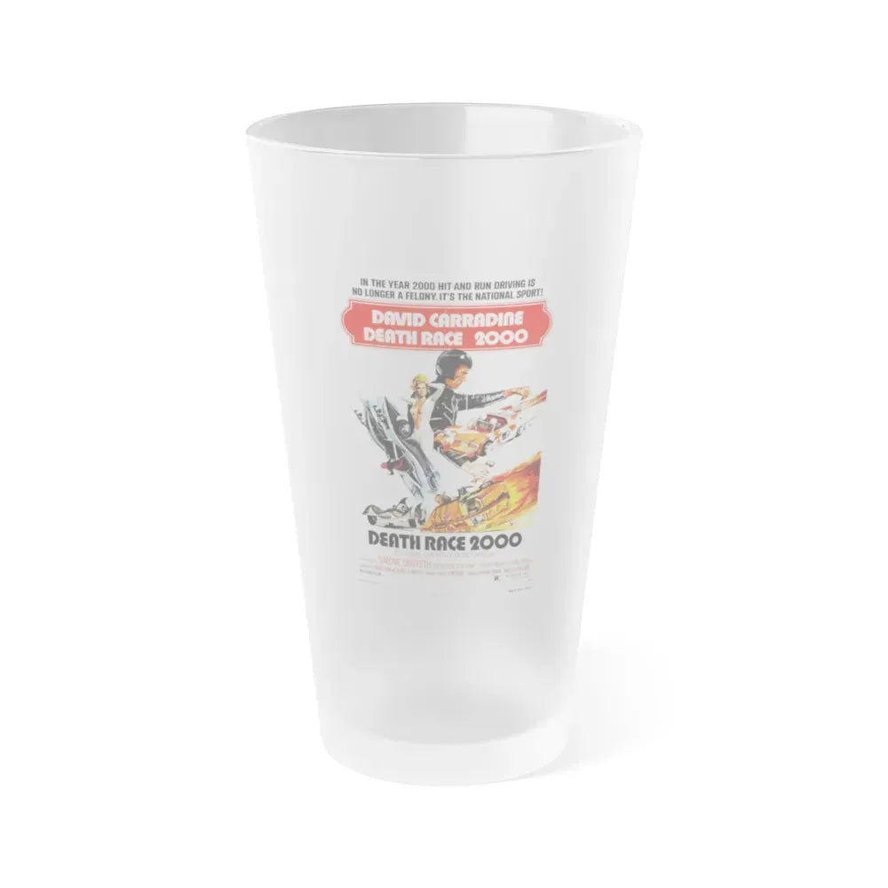 DEATH RACE 2000 1975 Movie Poster - Frosted Pint Glass 16oz Default Title - Go Mug Yourself