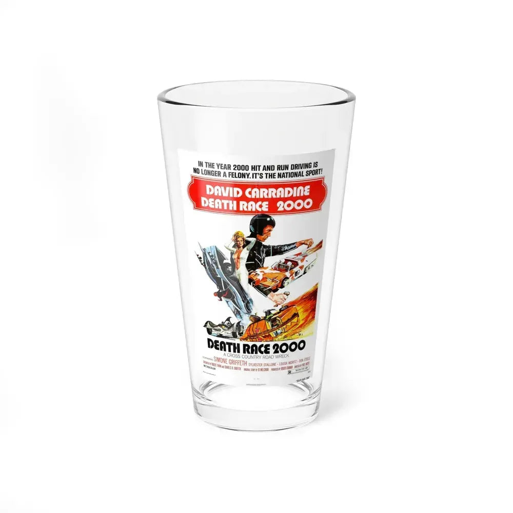 DEATH RACE 2000 1975 Movie Poster - Pint Glass 16oz 16oz - Go Mug Yourself