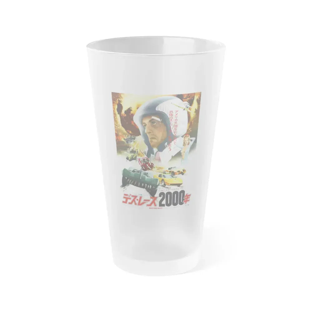 DEATH RACE 2000 (ASIAN) 1975 Movie Poster - Frosted Pint Glass 16oz 16oz Frosted - Go Mug Yourself