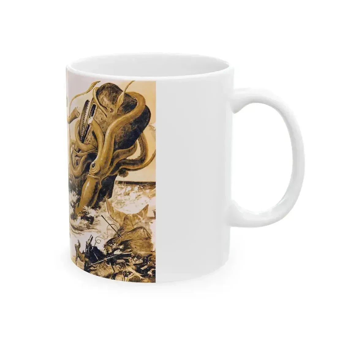Death Run of the Lonely Giant, Adam magazine, July 1976 - White Coffee Mug - Go Mug Yourself