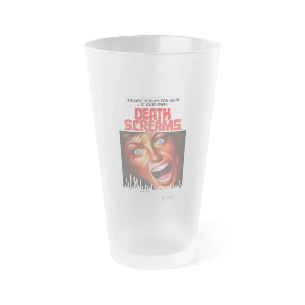 DEATH SCREAMS (HOUSE OF DEATH) 1982 Movie Poster - Frosted Pint Glass 16oz Default Title - Go Mug Yourself