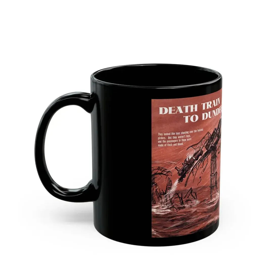 Death Train to Dundee, Stag magazine, November 1957 - Black Coffee Mug - Go Mug Yourself