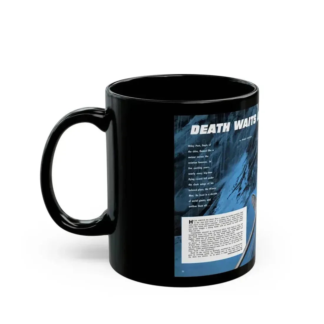 Death Waits at Point Barrow, Man's Magazine, November 1959 - Black Coffee Mug - Go Mug Yourself
