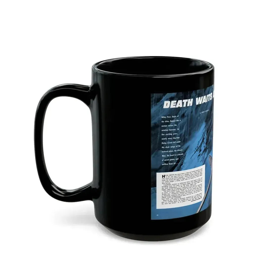 Death Waits at Point Barrow, Man's Magazine, November 1959 - Black Coffee Mug - Go Mug Yourself