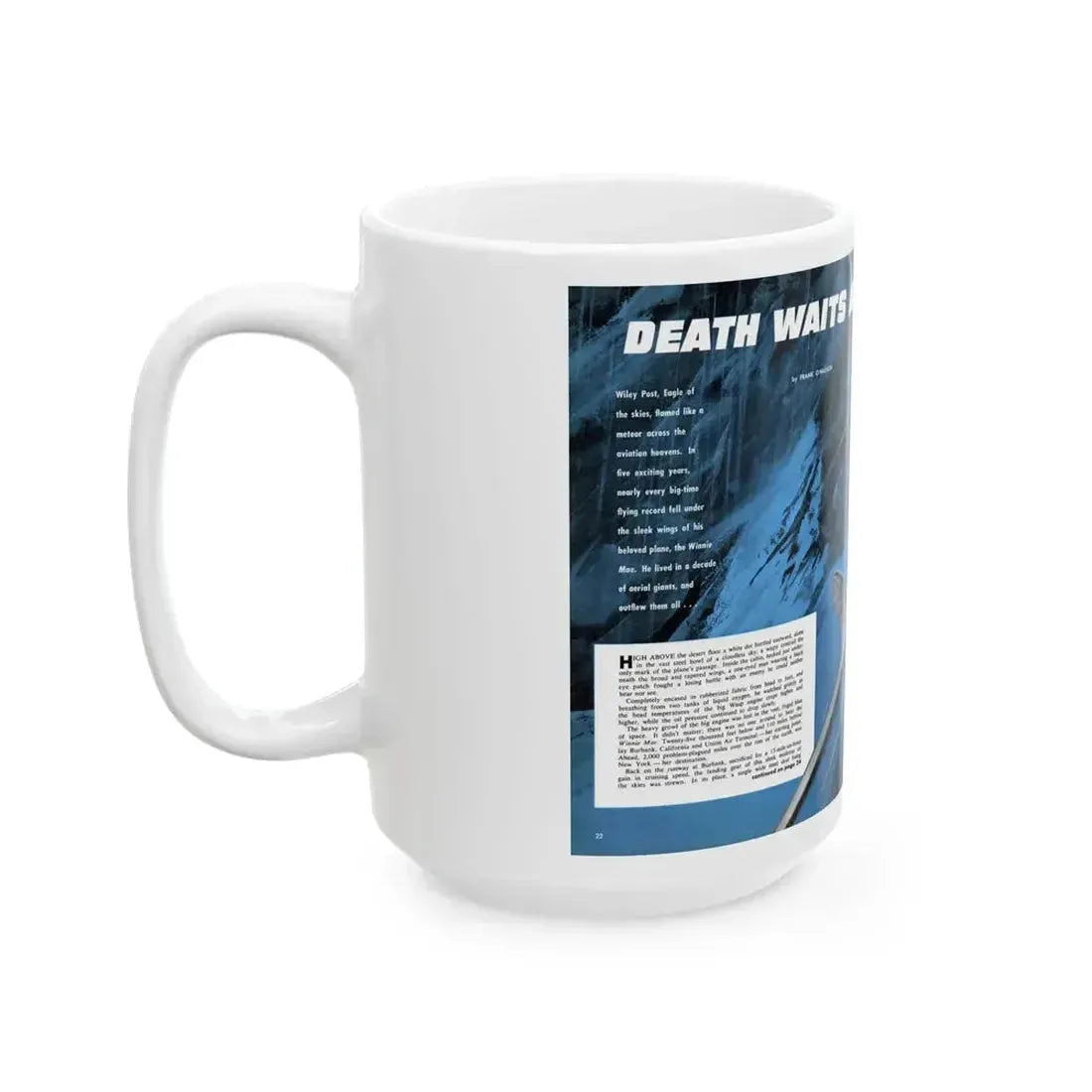 Death Waits at Point Barrow, Man's Magazine, November 1959 - White Coffee Mug - Go Mug Yourself