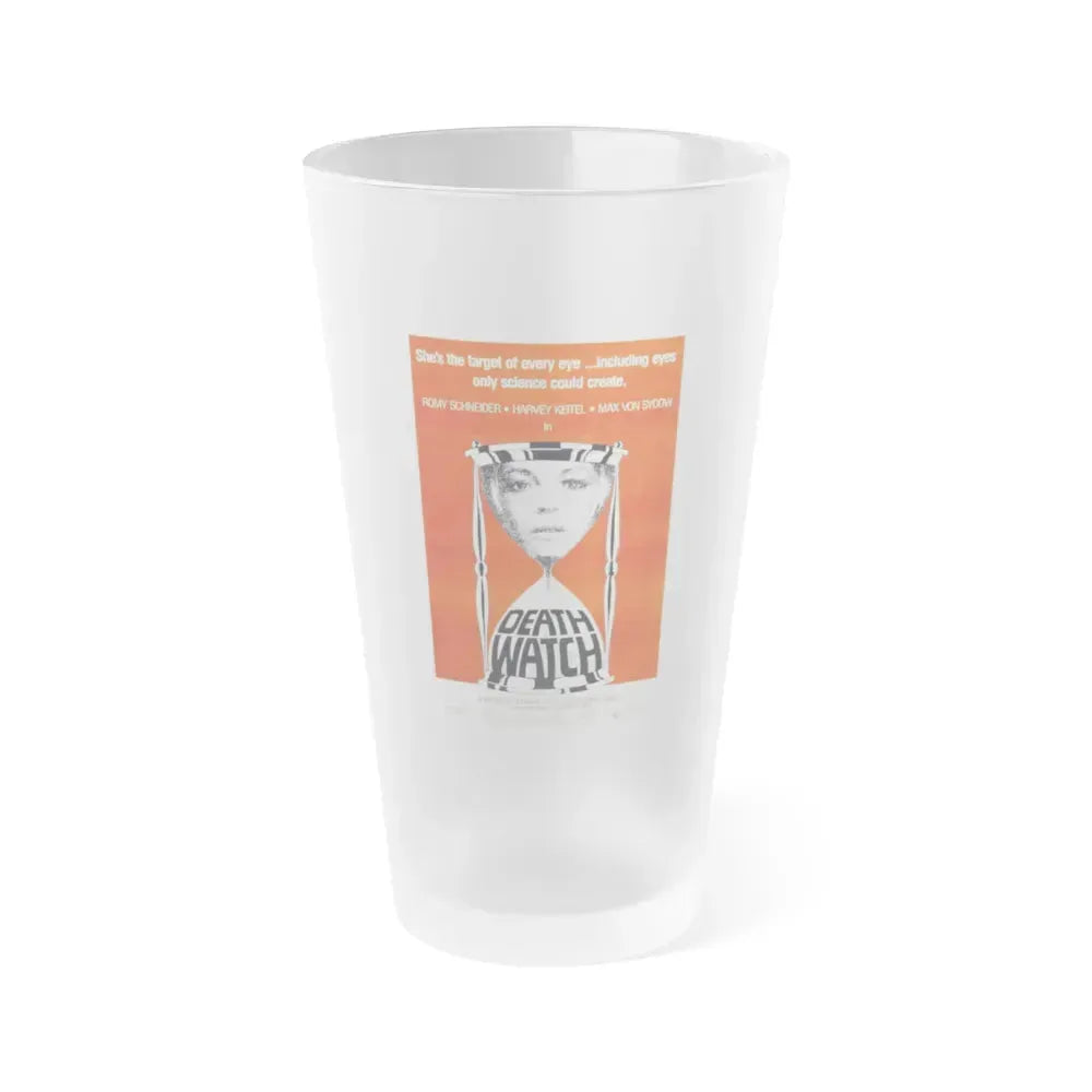 DEATH WATCH 1980 Movie Poster - Frosted Pint Glass 16oz 16oz Frosted - Go Mug Yourself