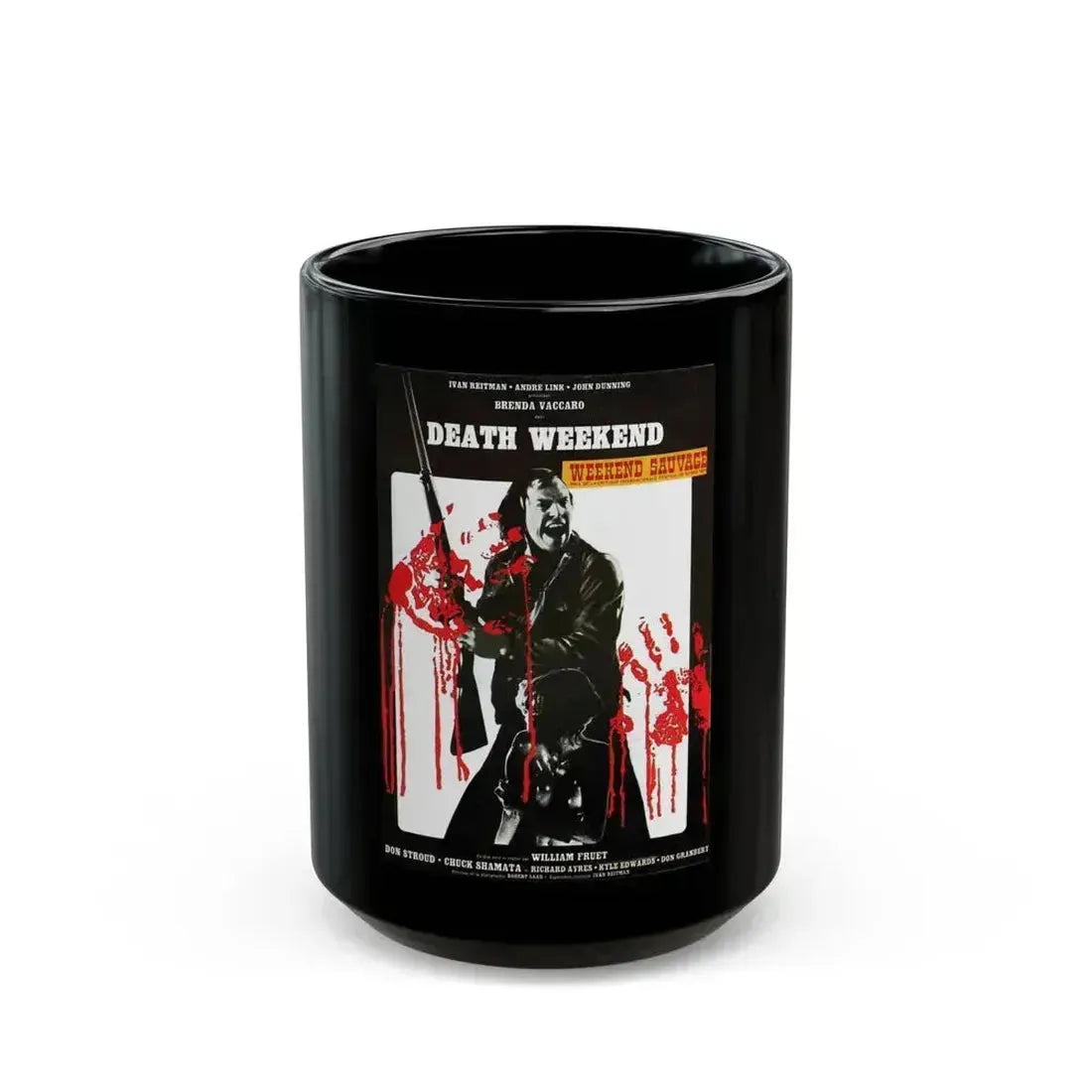 DEATH WEEKEND (HOUSE BY THE LAKE) 1976 Movie Poster - Black Coffee Mug 15oz - Go Mug Yourself