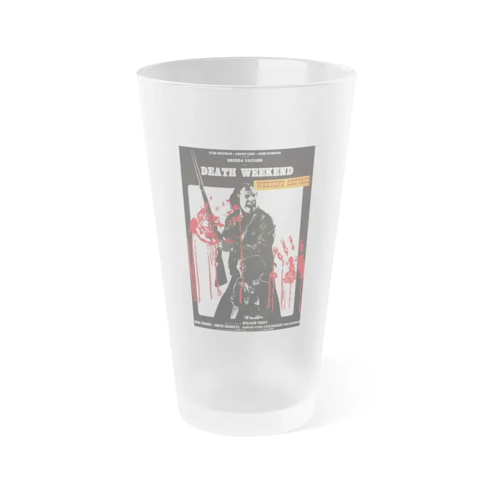 DEATH WEEKEND (HOUSE BY THE LAKE) 1976 Movie Poster - Frosted Pint Glass 16oz Default Title - Go Mug Yourself