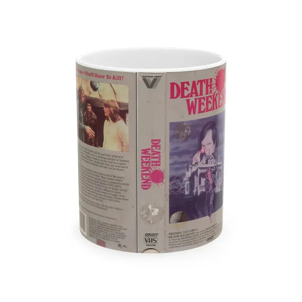 DEATH WEEKEND (VHS COVER) - White Coffee Mug 11oz - Go Mug Yourself