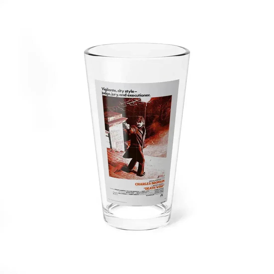 DEATH WISH 1974 Movie Poster - Pint Glass 16oz 16oz - Go Mug Yourself