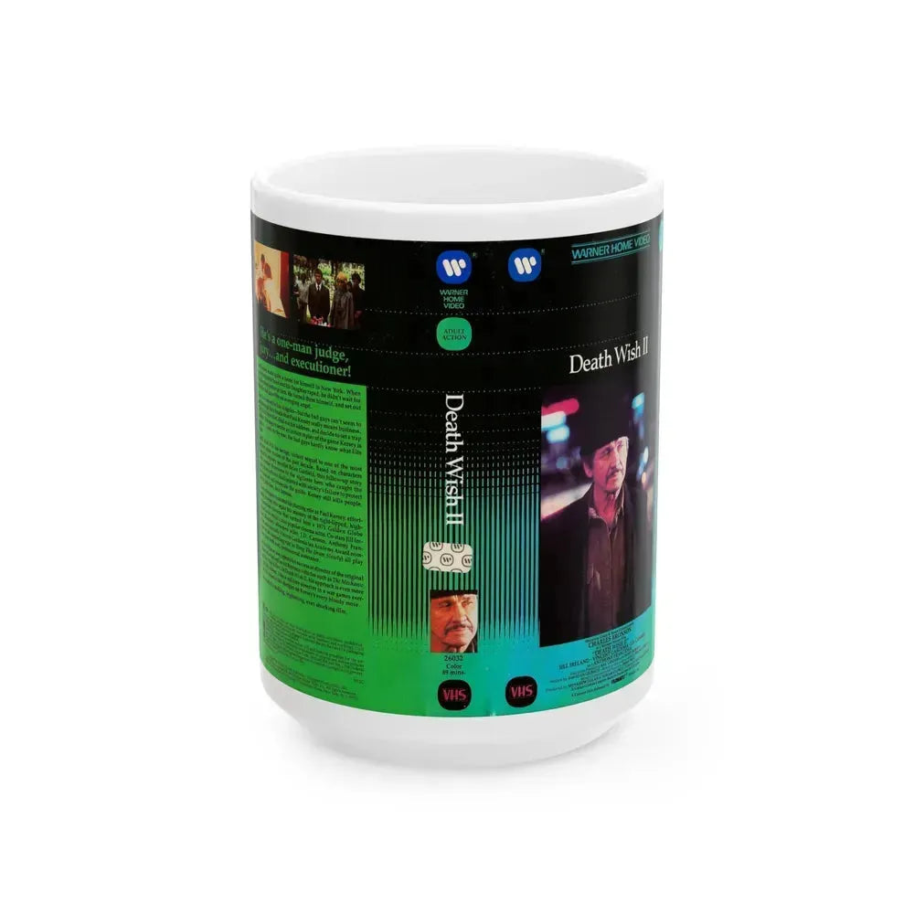 DEATH WISH 2 (VHS COVER) - White Coffee Mug 15oz - Go Mug Yourself
