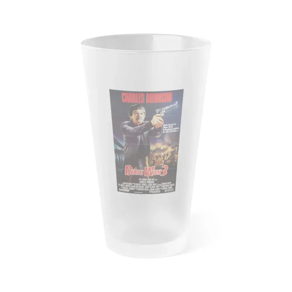 DEATH WISH 3 1985 Movie Poster - Frosted Pint Glass 16oz 16oz Frosted - Go Mug Yourself