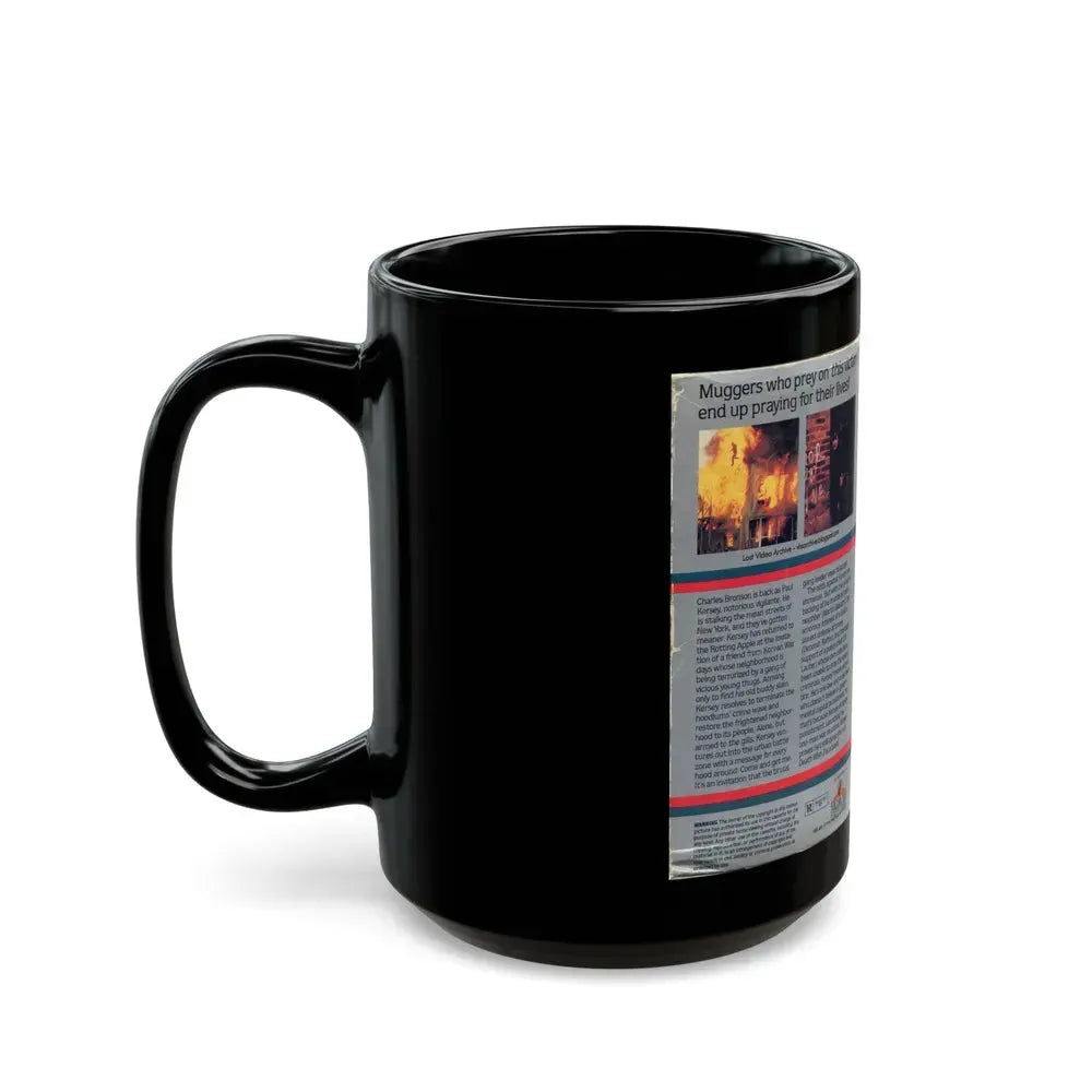DEATH WISH 3 CHARLES BRONSON (VHS COVER) - Black Coffee Mug - Go Mug Yourself