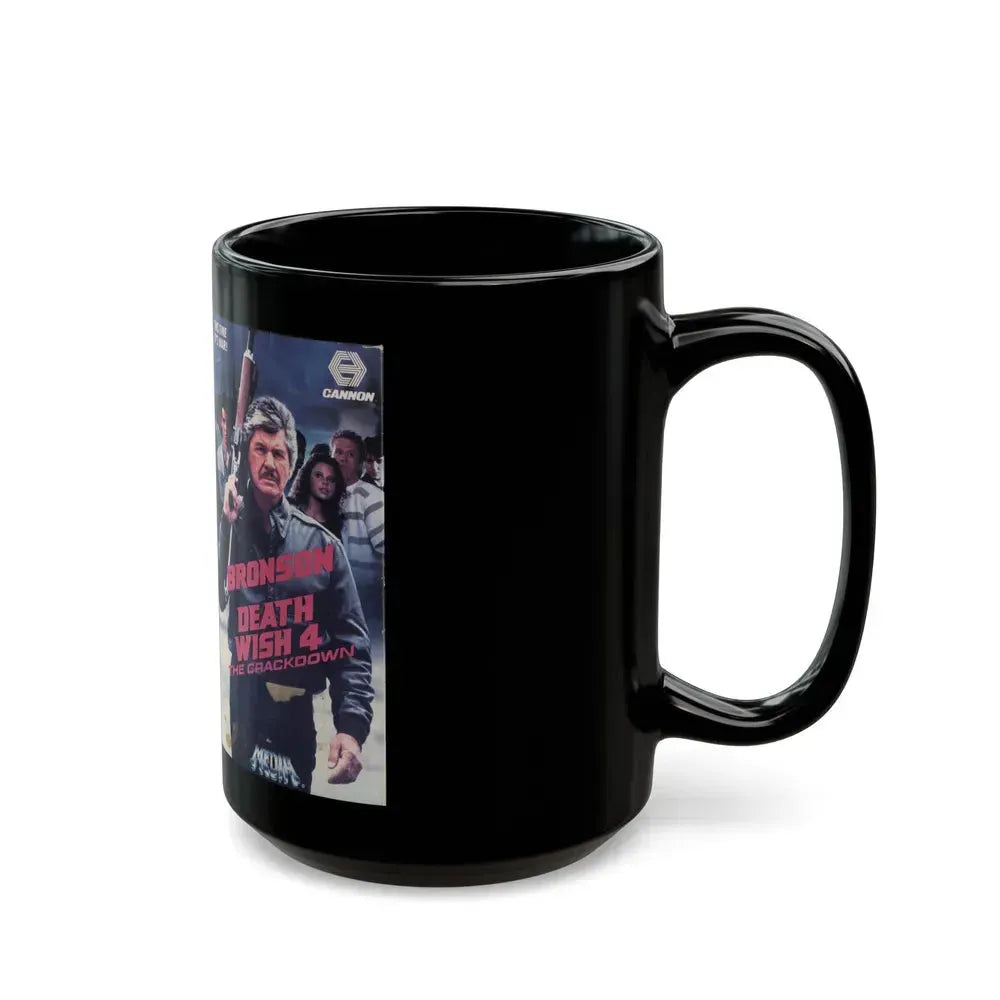 DEATH WISH 4 THE CRACKDOWN (VHS COVER) - Black Coffee Mug - Go Mug Yourself