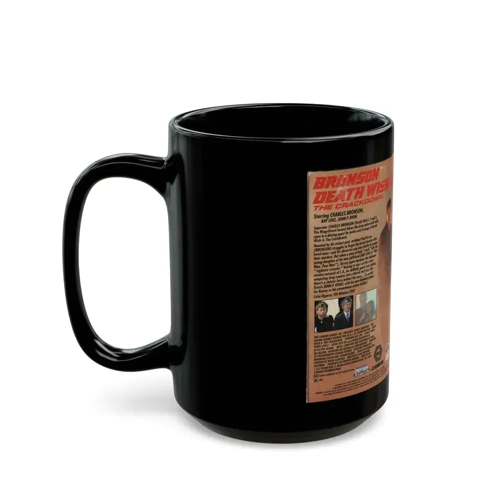 DEATH WISH 4 THE CRACKDOWN (VHS COVER) - Black Coffee Mug - Go Mug Yourself