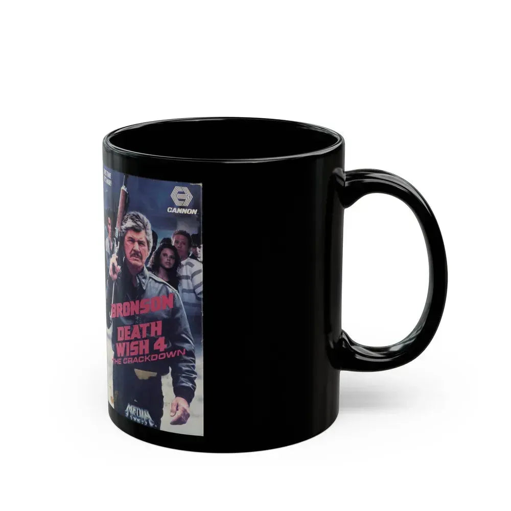 DEATH WISH 4 THE CRACKDOWN (VHS COVER) - Black Coffee Mug - Go Mug Yourself