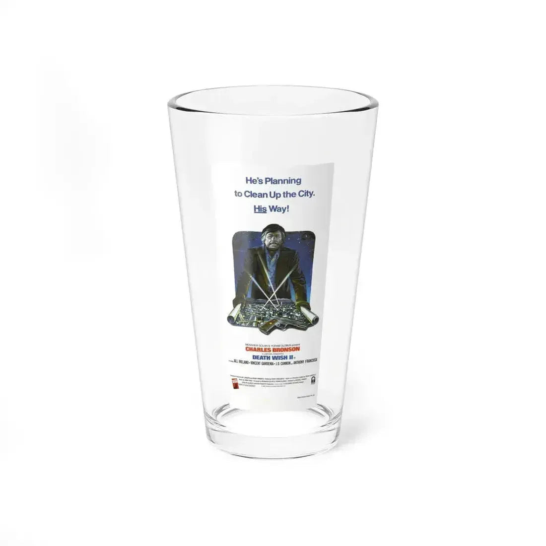 DEATH WISH II (2) 1982 Movie Poster - Pint Glass 16oz 16oz - Go Mug Yourself