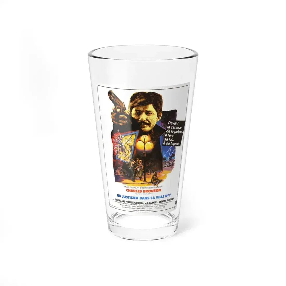 DEATH WISH II (FRENCH) 1982 Movie Poster - Pint Glass 16oz 16oz - Go Mug Yourself