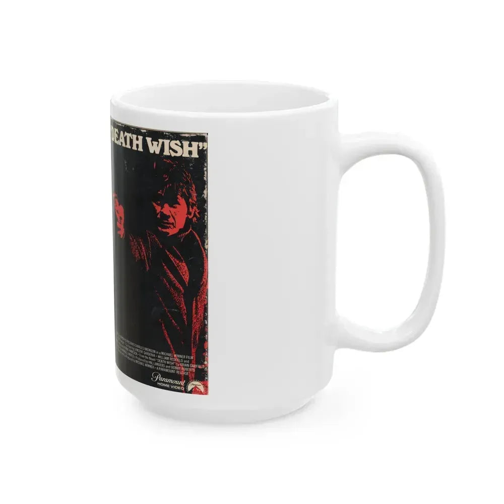 DEATH WISH (VHS COVER) - White Coffee Mug - Go Mug Yourself