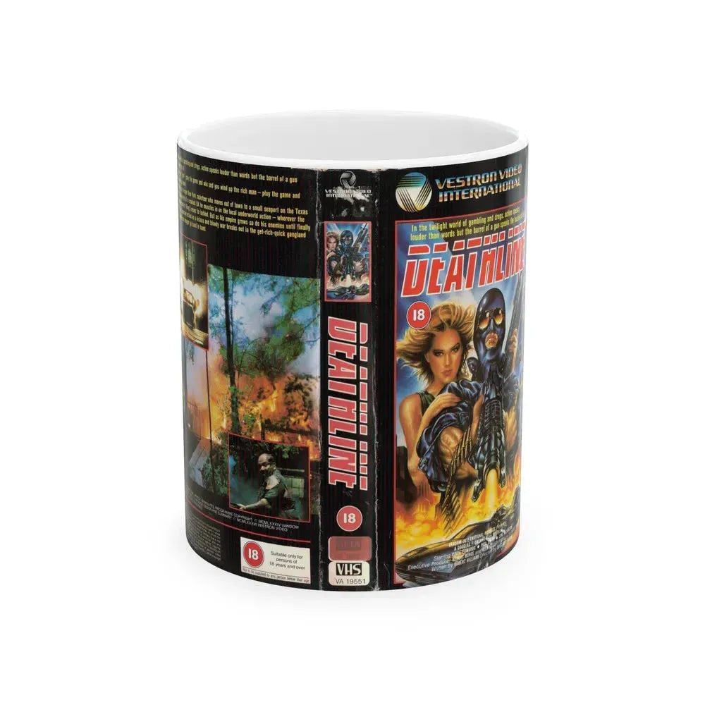 DEATHLINE (VHS COVER) - White Coffee Mug 11oz - Go Mug Yourself