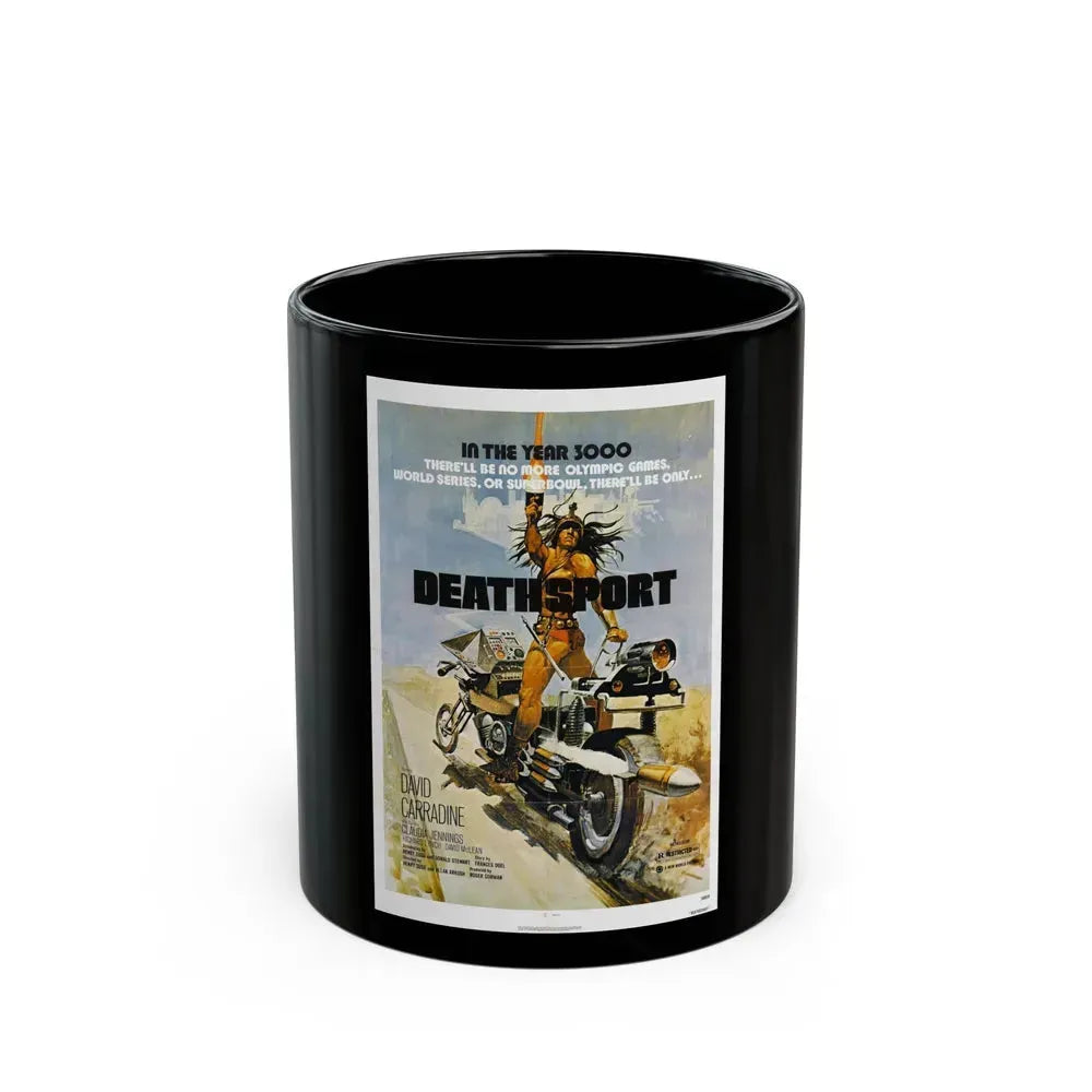 DEATHSPORT 1978 Movie Poster - Black Coffee Mug 11oz - Go Mug Yourself