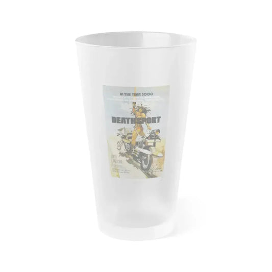 DEATHSPORT 1978 Movie Poster - Frosted Pint Glass 16oz 16oz Frosted - Go Mug Yourself