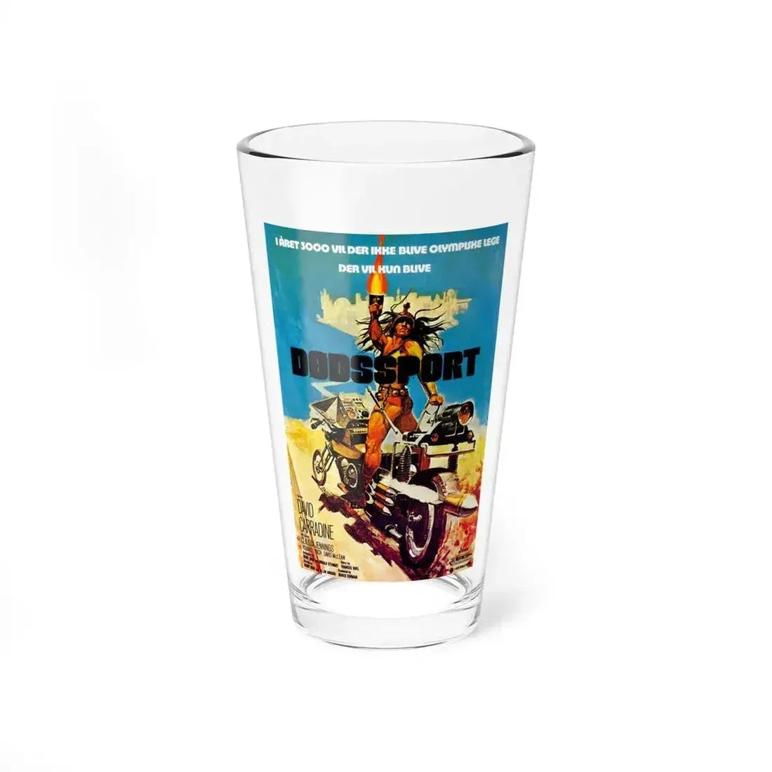 DEATHSPORT (DANISH) 1978 Movie Poster - Pint Glass 16oz 16oz - Go Mug Yourself