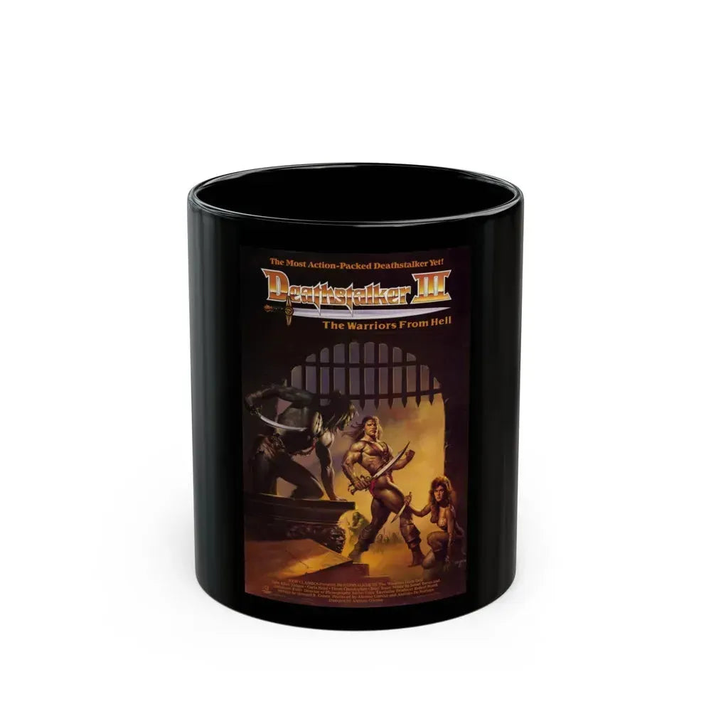 DEATHSTALKER III 1988 Movie Poster - Black Coffee Mug 11oz - Go Mug Yourself