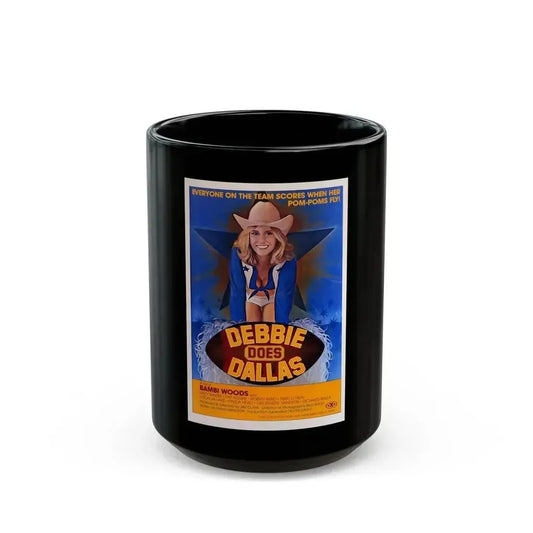 DEBBIE DOES DALLAS 1978 Movie Poster - Black Coffee Mug 15oz - Go Mug Yourself