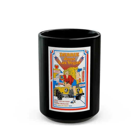 DEBBIE DOES LAS VEGAS 1981 Movie Poster - Black Coffee Mug 15oz - Go Mug Yourself