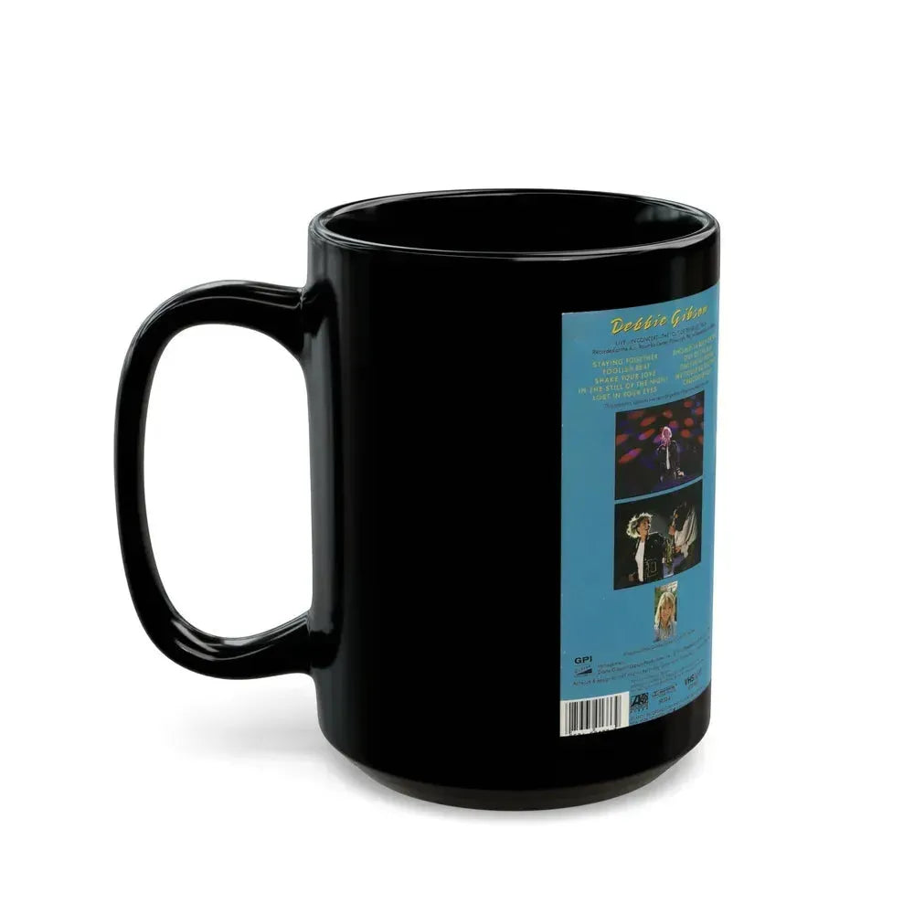 DEBBIE GIBSON LIVE IN CONCERT (VHS COVER) - Black Coffee Mug - Go Mug Yourself