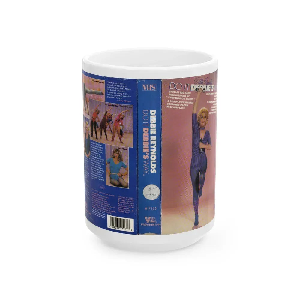 DEBBIE REYONLDS DO IT DEBBIES WAY (VHS COVER) - White Coffee Mug 15oz - Go Mug Yourself