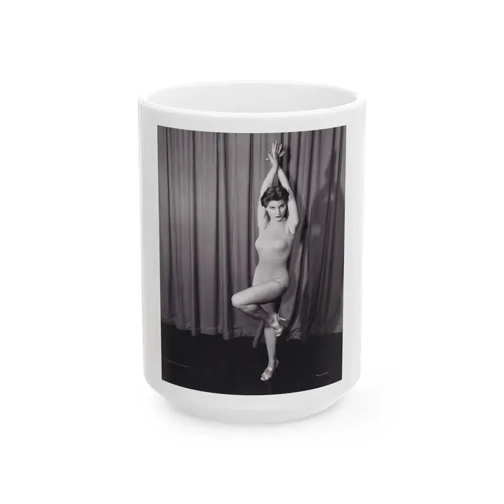 Debra Paget #07 (Vintage Female Icon) White Coffee Mug 15oz - Go Mug Yourself