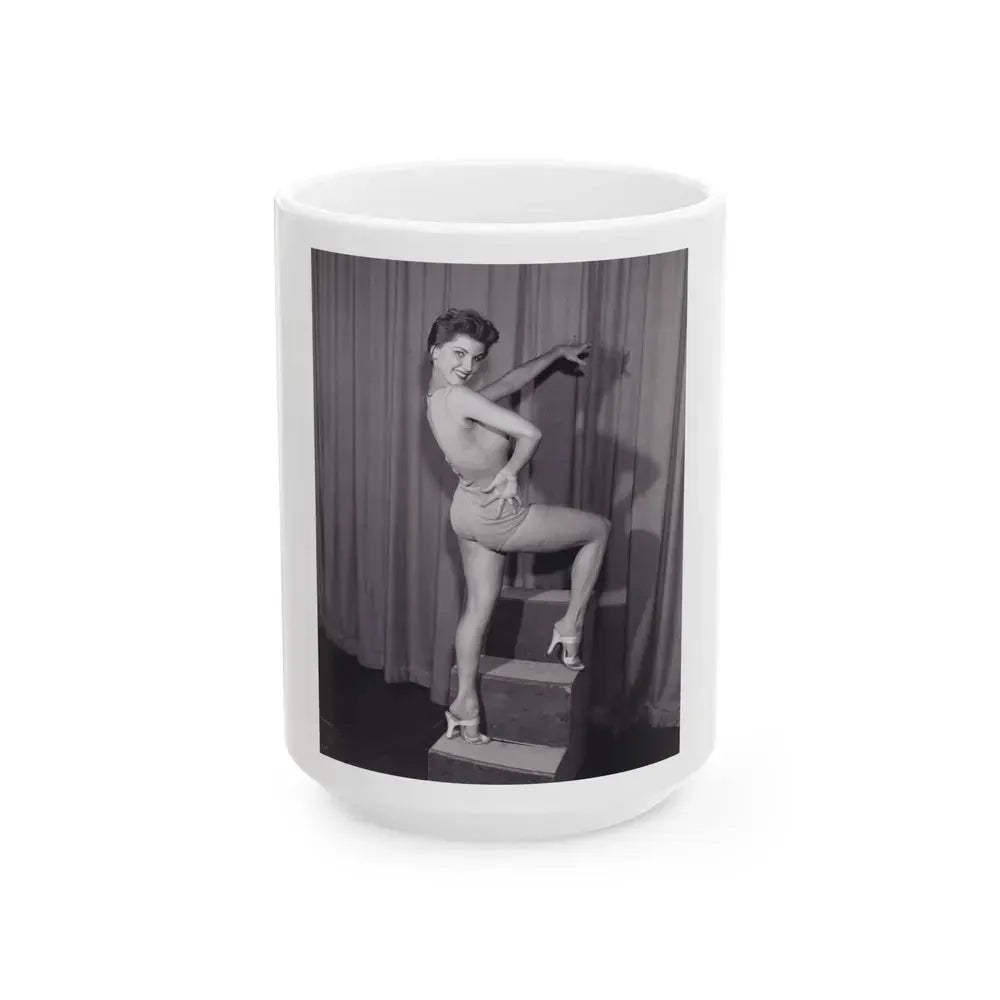 Debra Paget #08 (Vintage Female Icon) White Coffee Mug 15oz - Go Mug Yourself