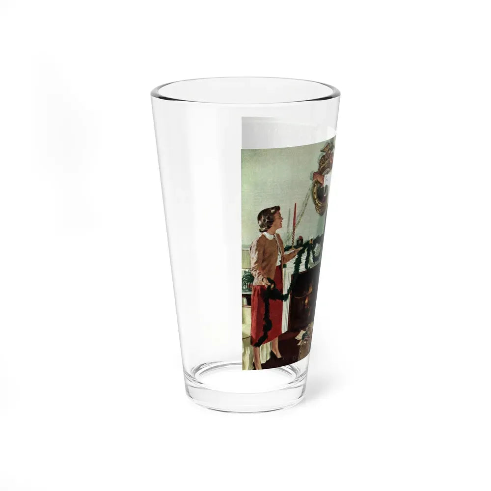 Decorating For Christmas, Collier's, December 24, 1949 - Pint Glass 16oz - Go Mug Yourself