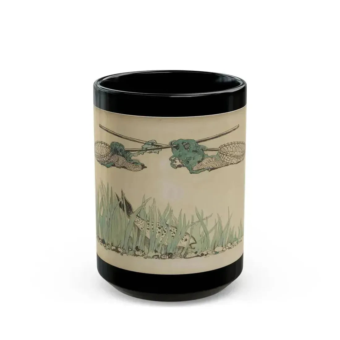 Decorations for Water Babies, book illustration - Black Coffee Mug 15oz - Go Mug Yourself