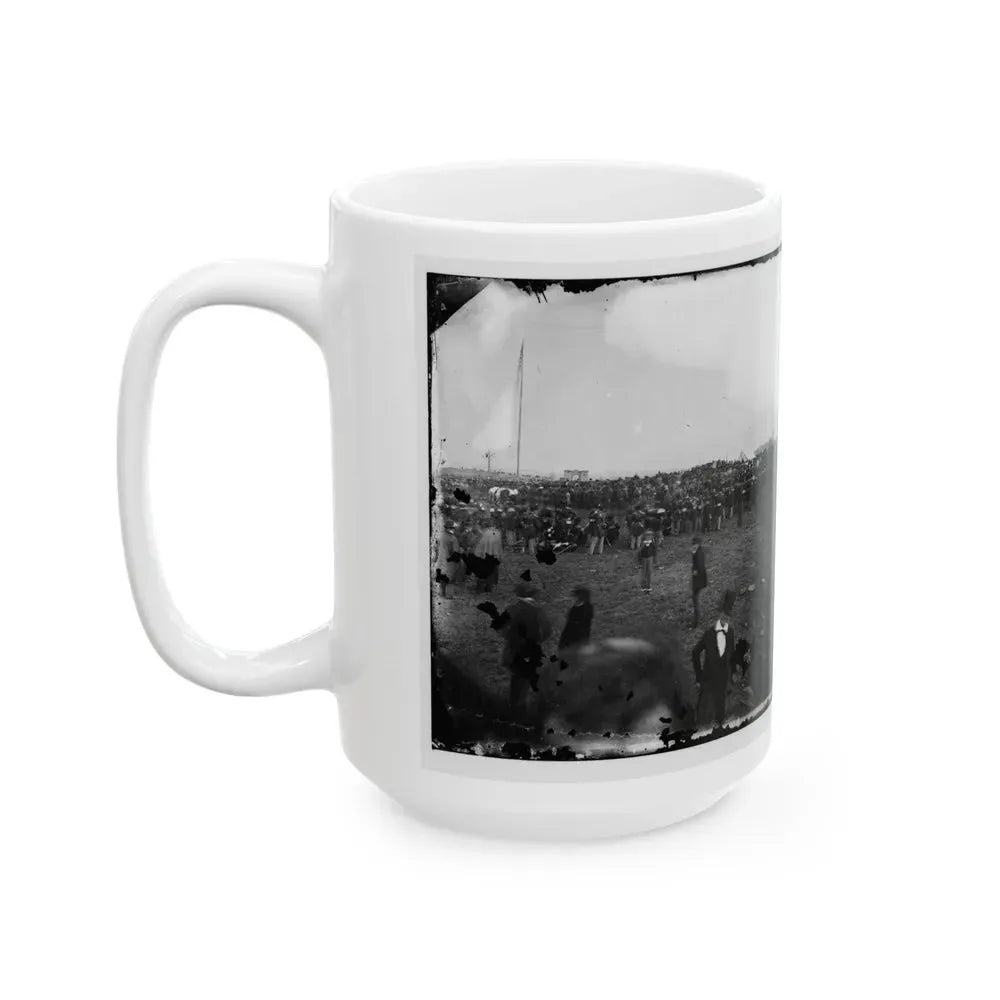 Dedication Ceremonies At The Soldiers' National Cemetery, Gettysburg, Pennsylvania(3) (U.S. Civil War) White Coffee Mug - Go Mug Yourself