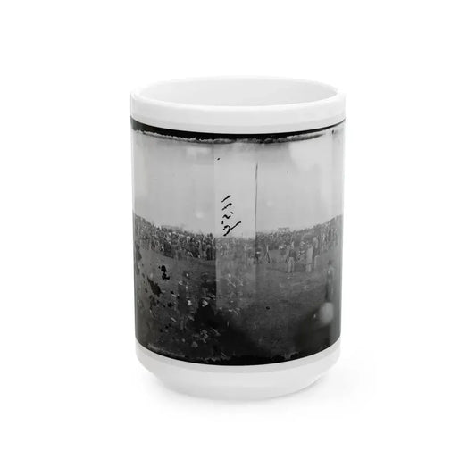 Dedication Ceremonies At The Soldiers' National Cemetery, Gettysburg, Pennsylvania (U.S. Civil War) White Coffee Mug 15oz - Go Mug Yourself