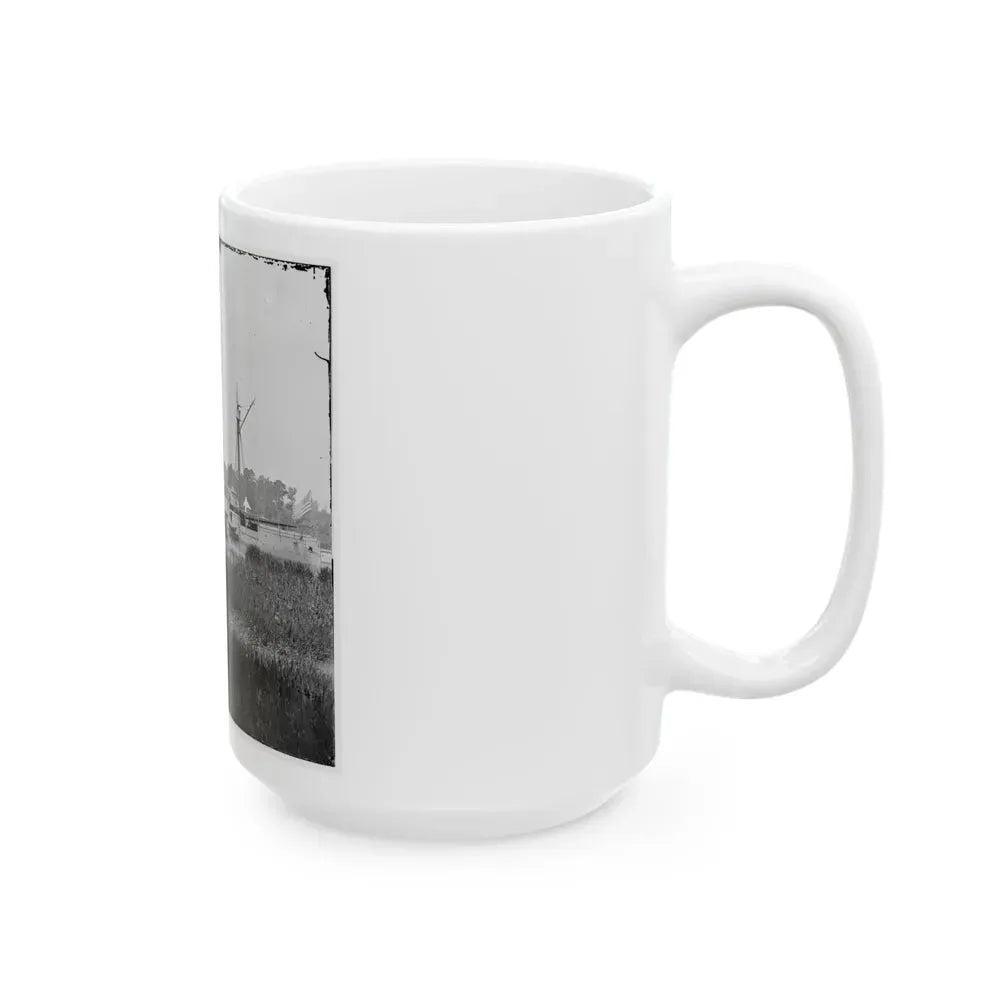 Deep Bottom, Va. U.S. Gunboat Mendota (In Service May 2, 1864) On The James (U.S. Civil War) White Coffee Mug - Go Mug Yourself