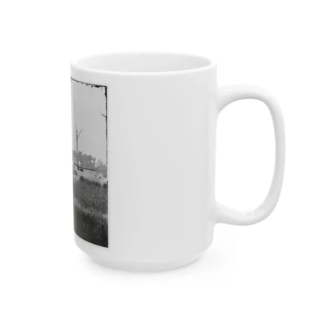 Deep Bottom, Va. U.S. Gunboat Mendota (In Service May 2, 1864) On The James (U.S. Civil War) White Coffee Mug - Go Mug Yourself