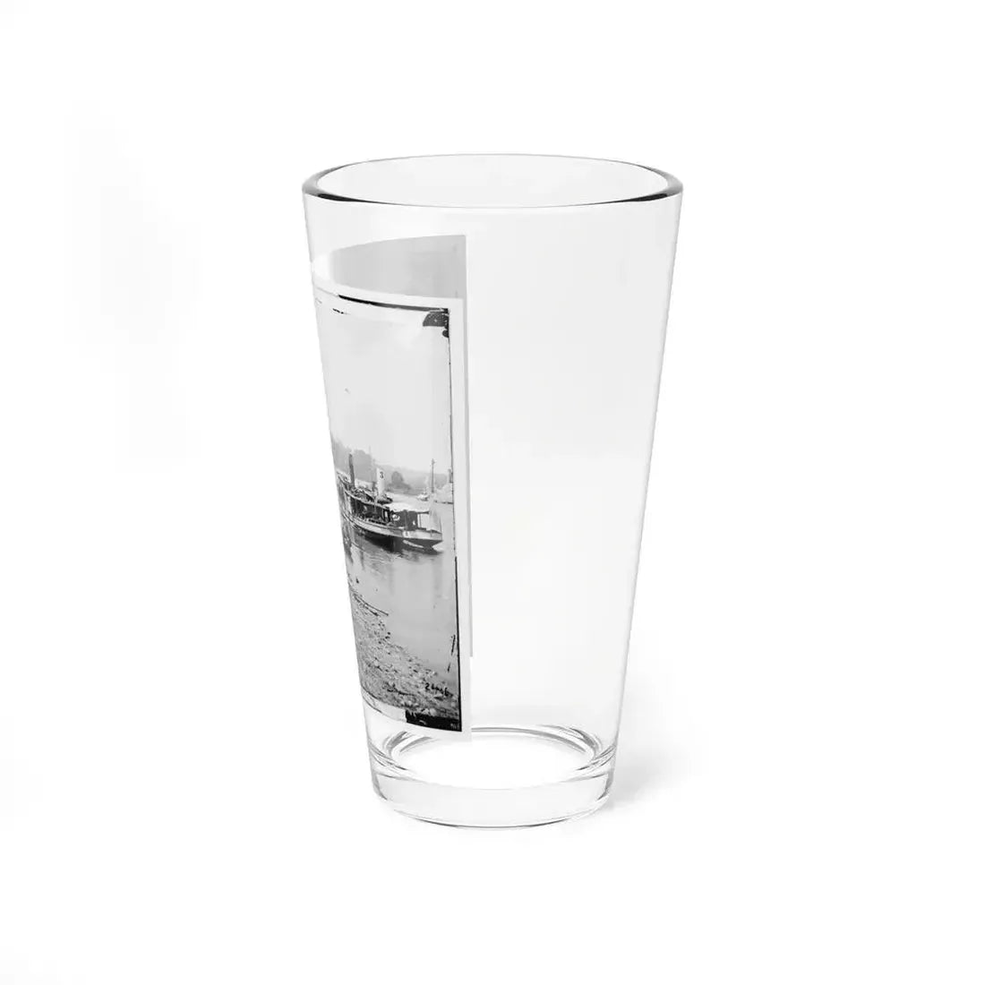 Deep Bottom, Va., Vicinity. Transport Linda Of Philadelphia And A Monitor (Onondaga ) On The James (U.S. Civil War) Pint Glass 16oz - Go Mug Yourself