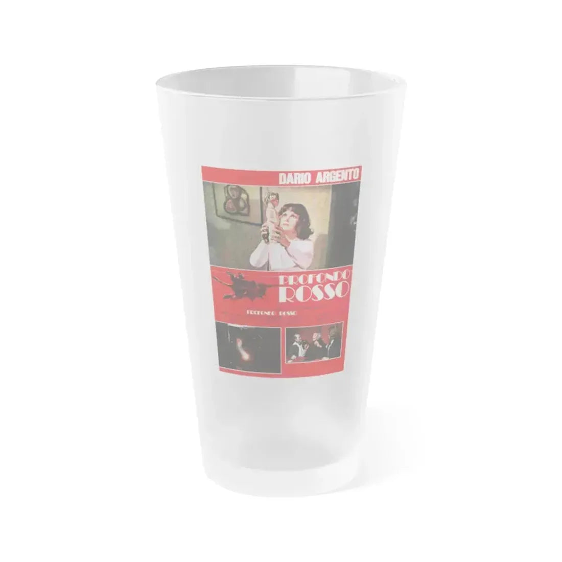DEEP RED (ITALIAN) 2 1975 Movie Poster - Frosted Pint Glass 16oz 16oz Frosted - Go Mug Yourself
