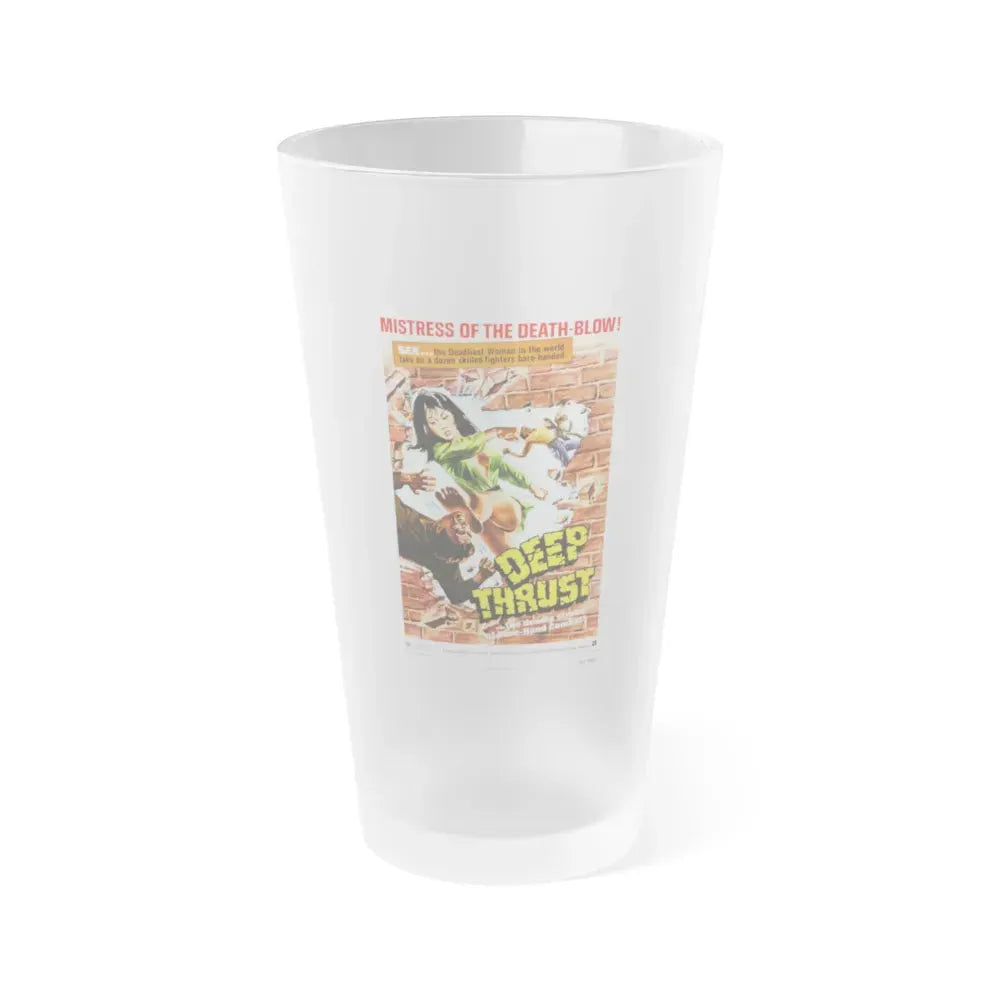 DEEP THRUST 1972 Movie Poster - Frosted Pint Glass 16oz 16oz Frosted - Go Mug Yourself