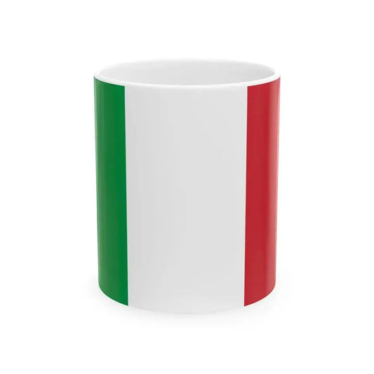 Defaced Italian flag (Italy) White Coffee Mug 11oz - Go Mug Yourself