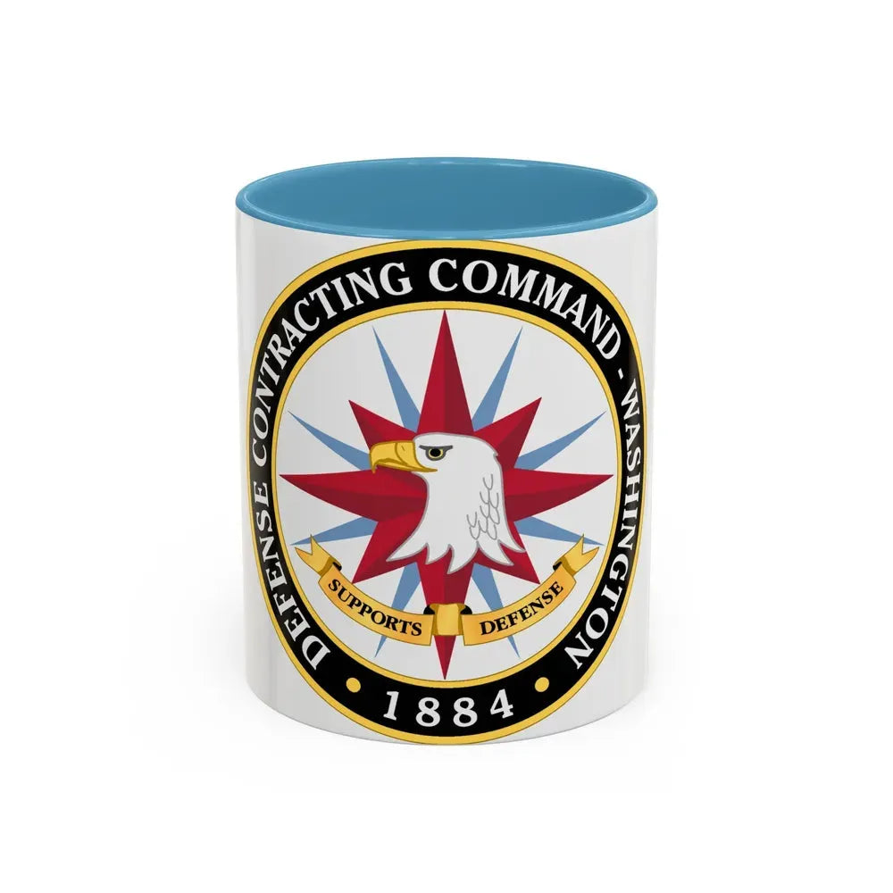 Defense Contracting Command Washington (U.S. Army) Accent Coffee Mug 11oz Light Blue - Go Mug Yourself