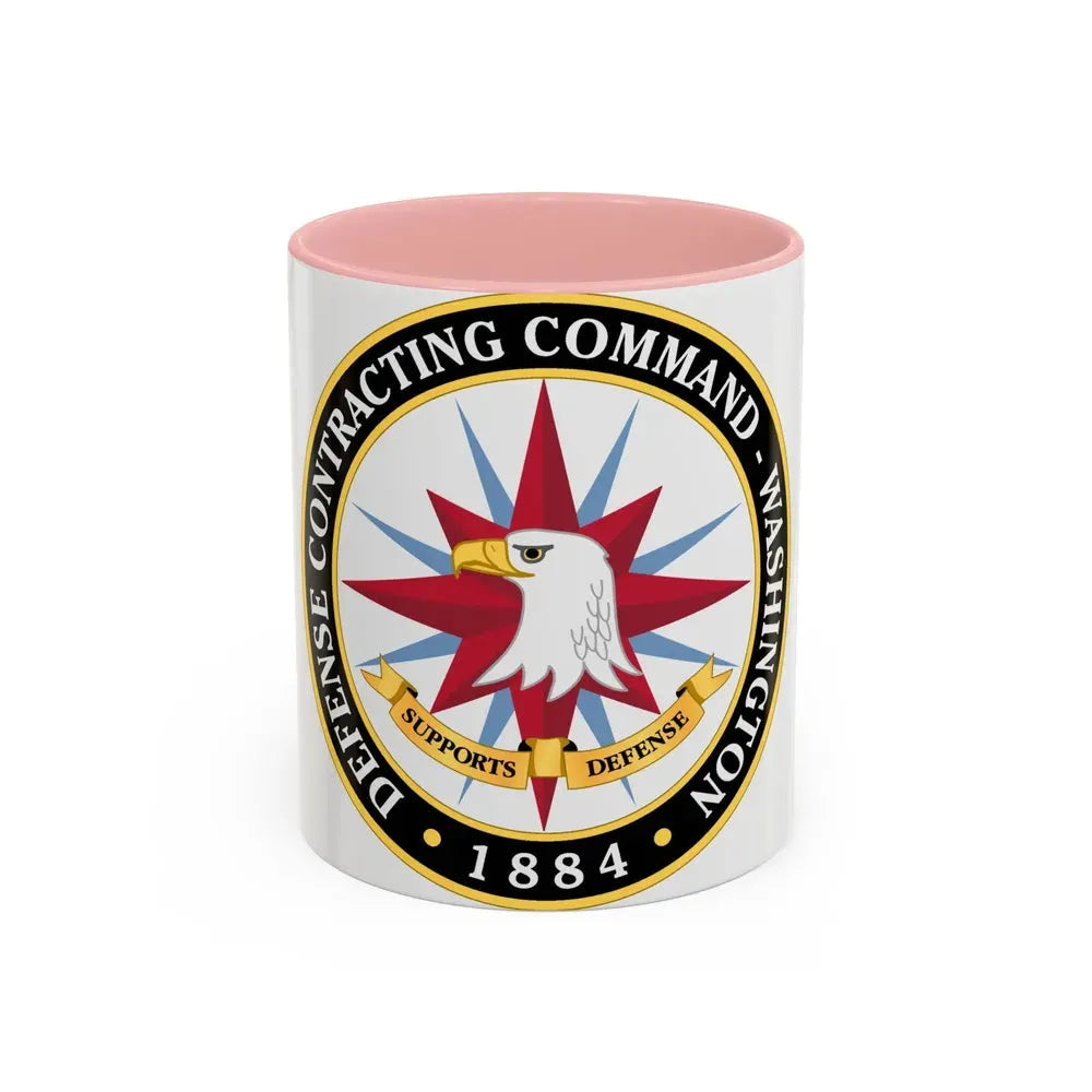 Defense Contracting Command Washington (U.S. Army) Accent Coffee Mug 11oz Pink - Go Mug Yourself