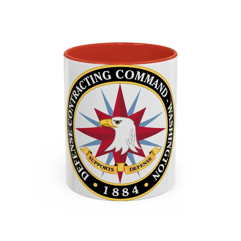 Defense Contracting Command Washington (U.S. Army) Accent Coffee Mug 11oz Red - Go Mug Yourself