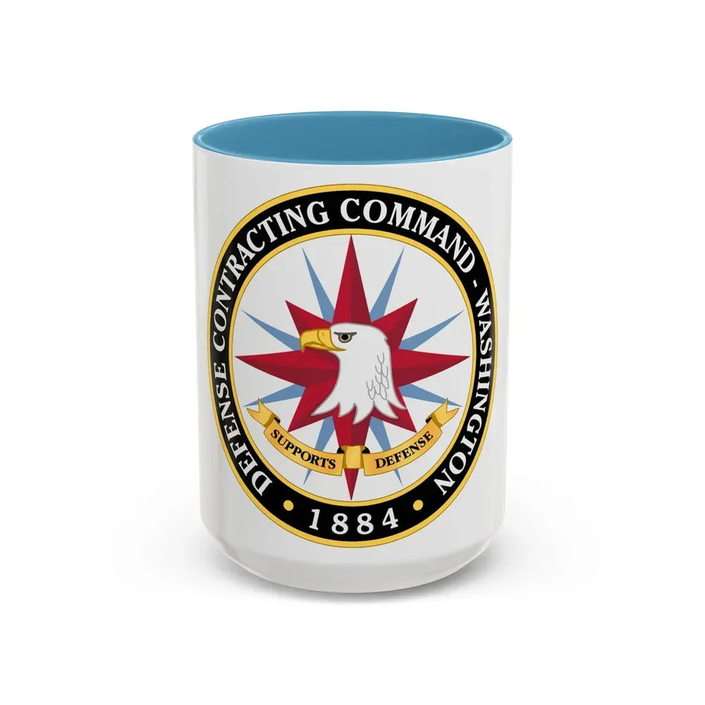 Defense Contracting Command Washington (U.S. Army) Accent Coffee Mug 15oz Light Blue - Go Mug Yourself