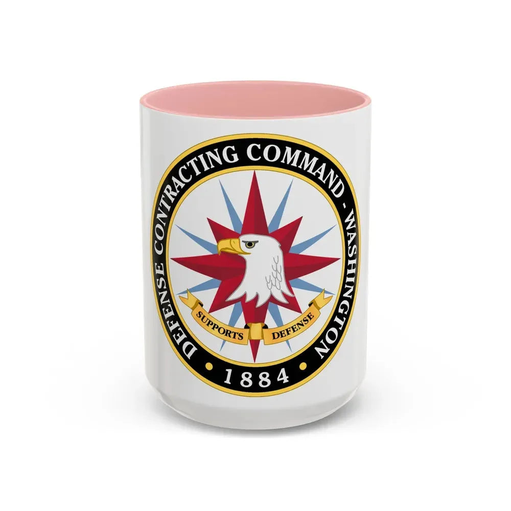 Defense Contracting Command Washington (U.S. Army) Accent Coffee Mug 15oz Pink - Go Mug Yourself