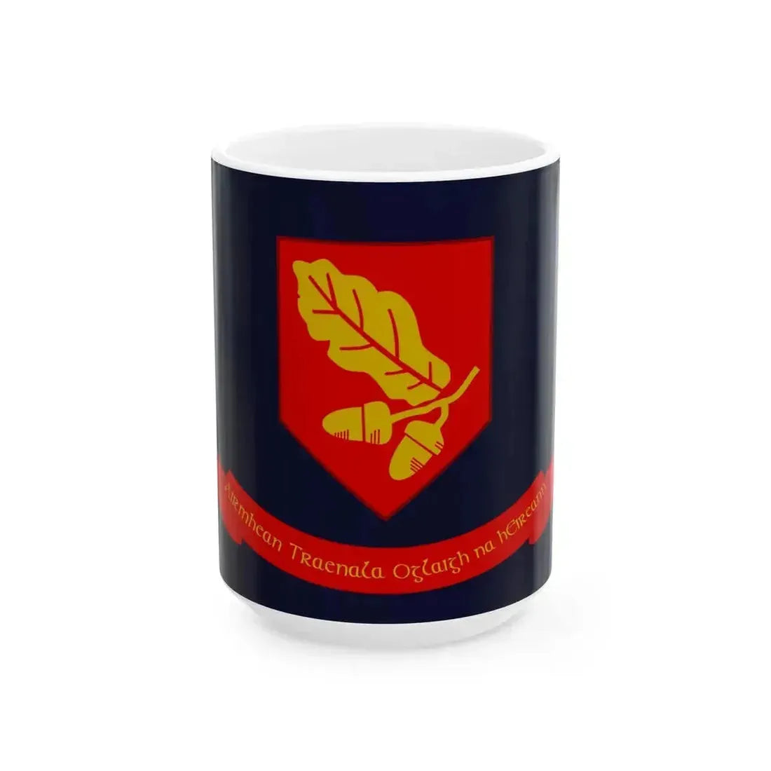 Defense Force Training Centre Flag Ireland (Ireland) White Coffee Mug 15oz - Go Mug Yourself